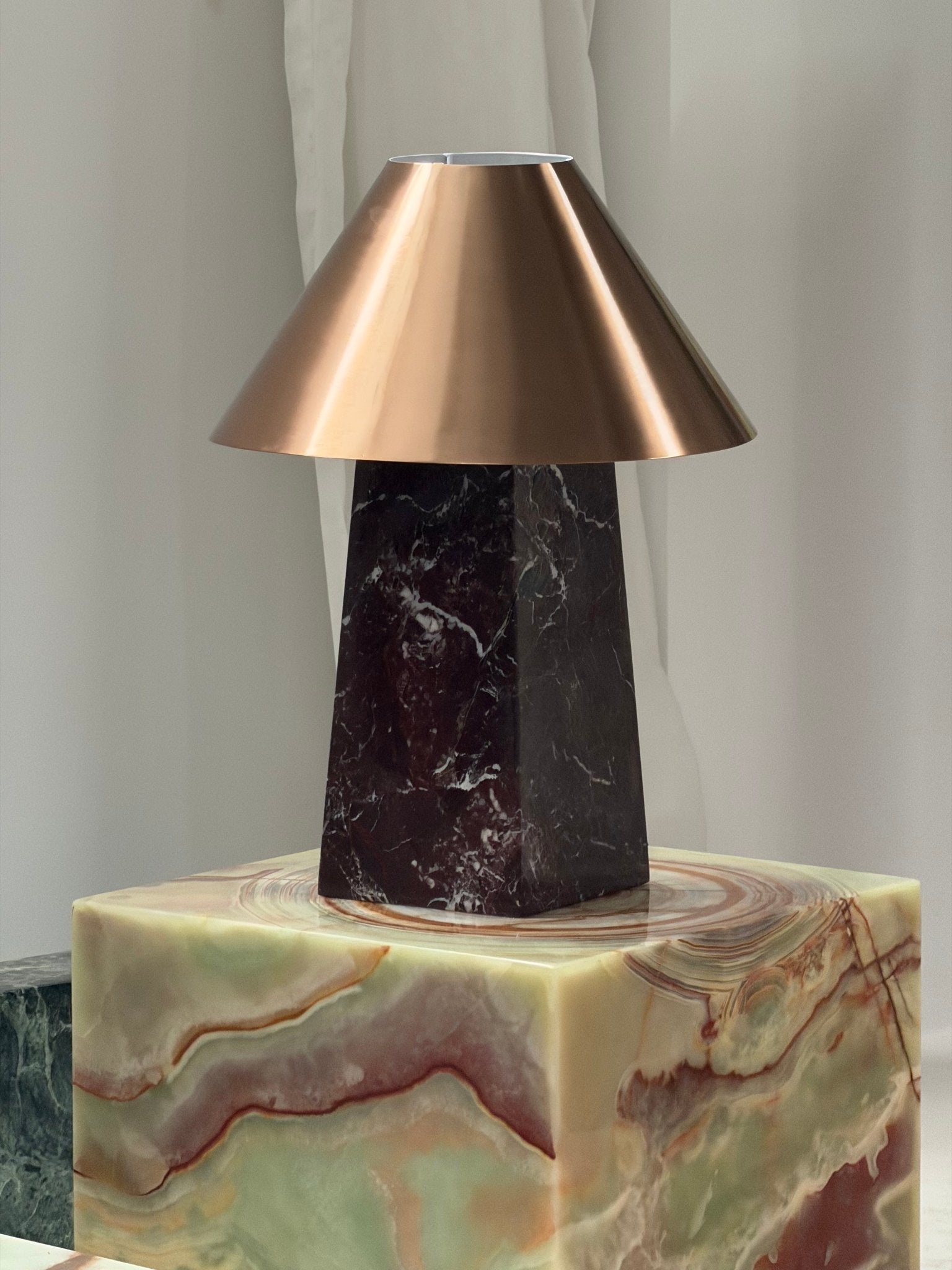 Conic Modern Metal & Marble Table Lamp