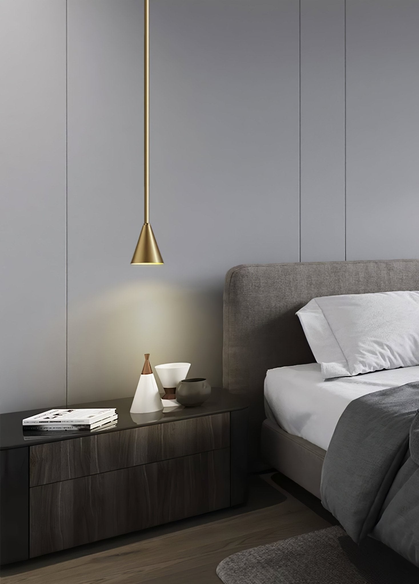 Cutheion Modern Minimalist Brass Pendant Light - Letslighting