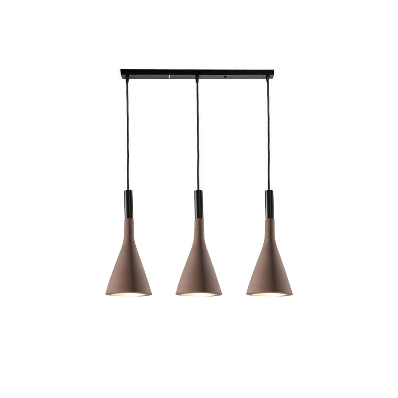 Solara Pendant Lamp Concrete Conical Industrial - Letslighting