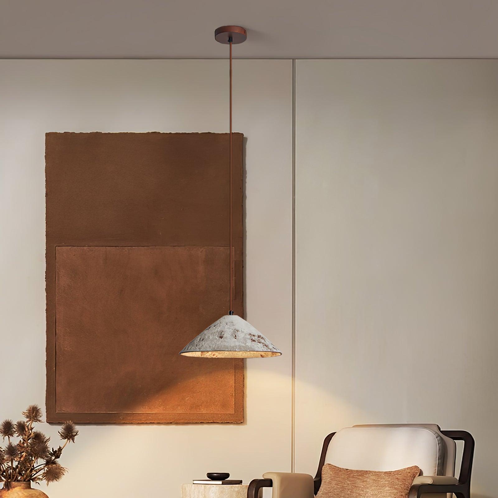 Solara Pendant Lamp Ceramic Cone Rustic Vintage Minimalist - Letslighting