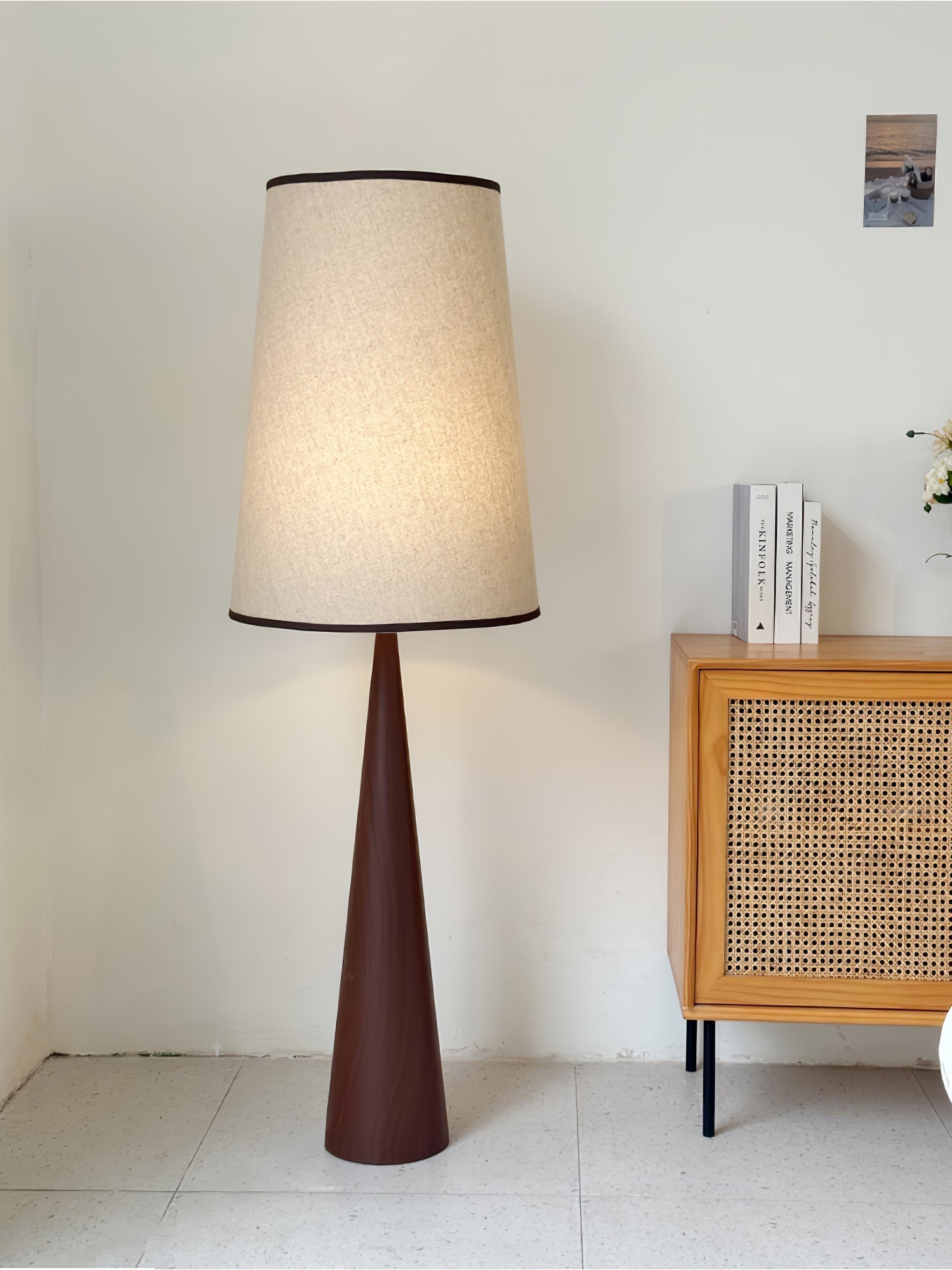 ConeLite Minimalist Wood Conical Floor Lamp - Letslighting