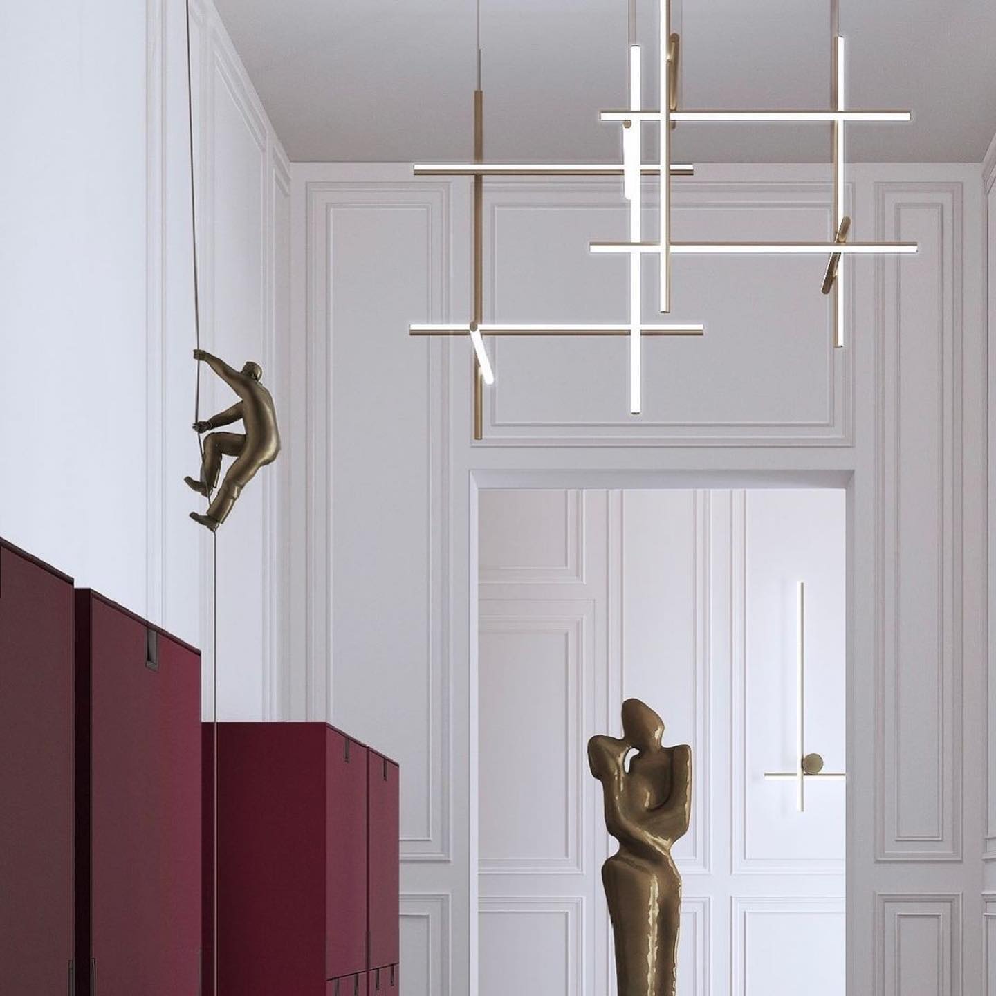 Breeze Modern Minimalist Classic Copper Chandelier - Letslighting