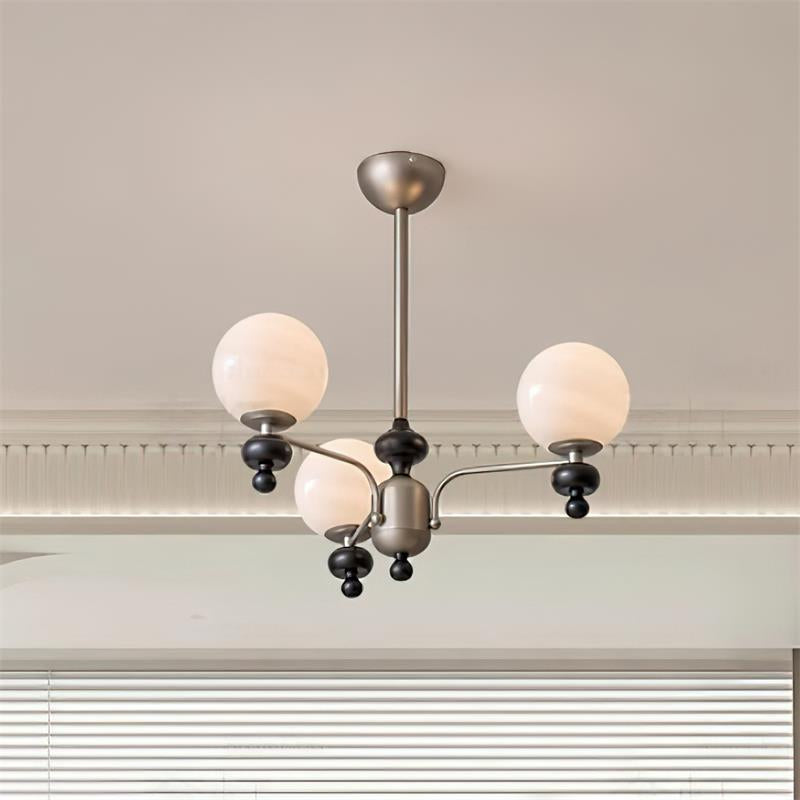 Cora Chandelier Nickel Orb Elegant - Letslighting