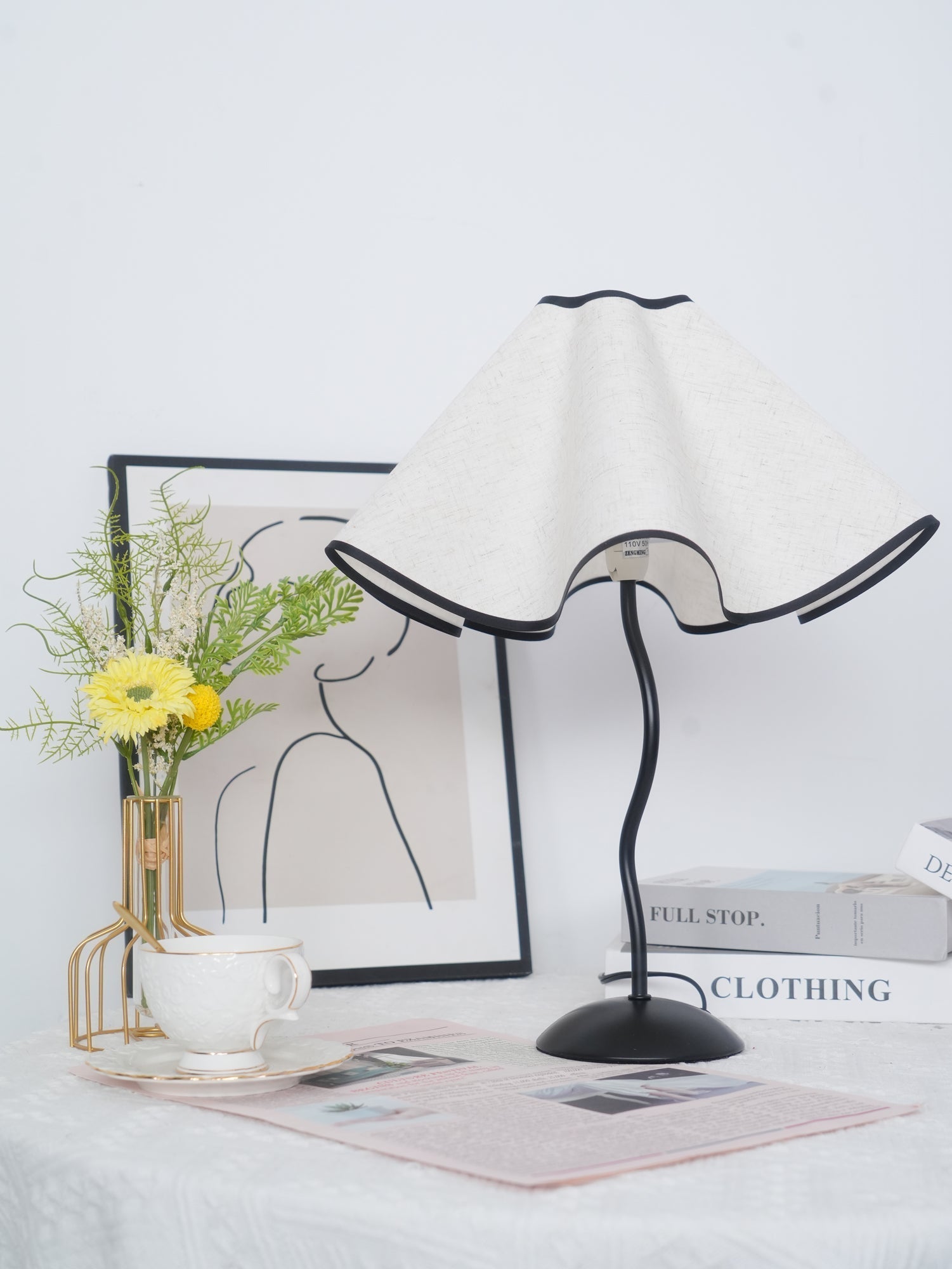 Luminova Fabric Artistic Table Lamp - Letslighting