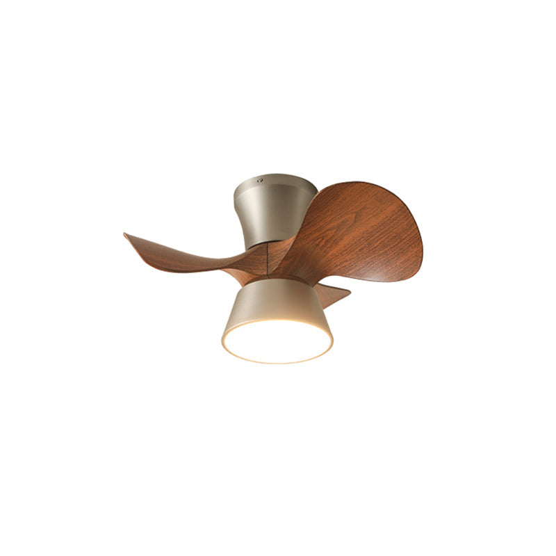Zanorir Modern Minimalist Natural Wooden Acrylic Ceiling Fan Light - Letslighting
