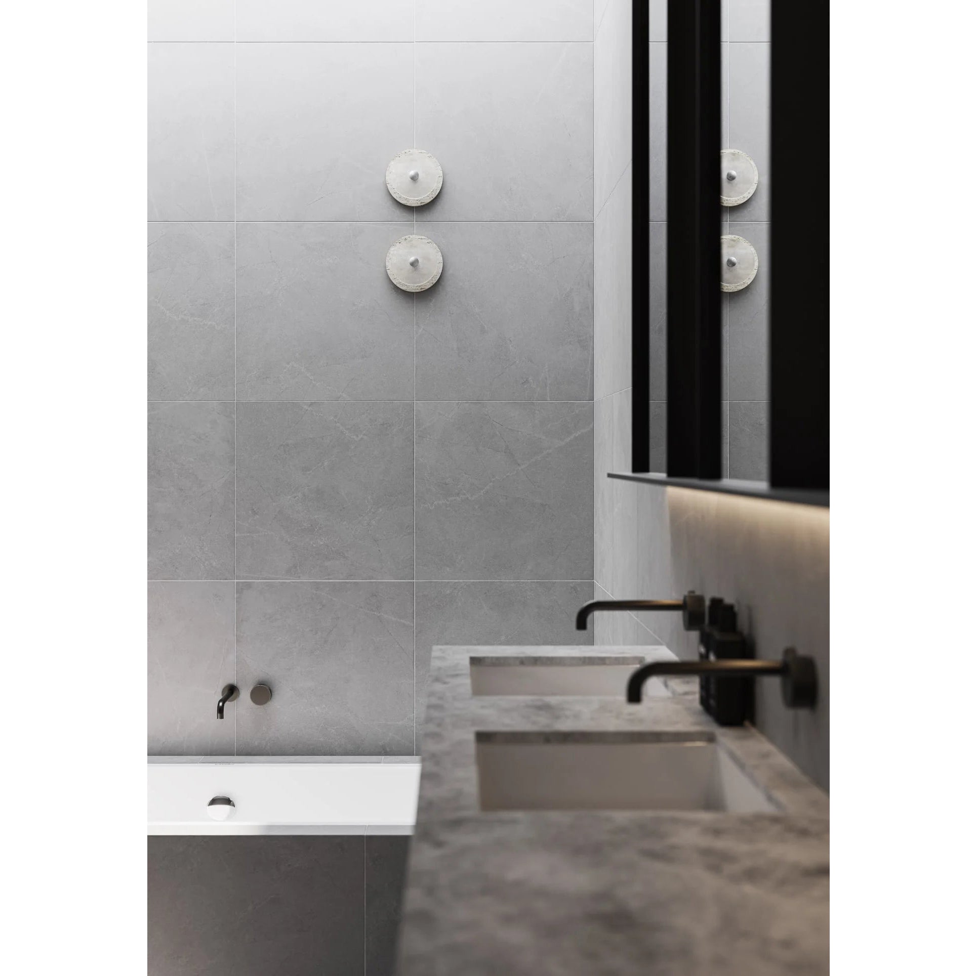 Ether Modern Minimalist Silver Travertine Wall Lamp - Letslighting