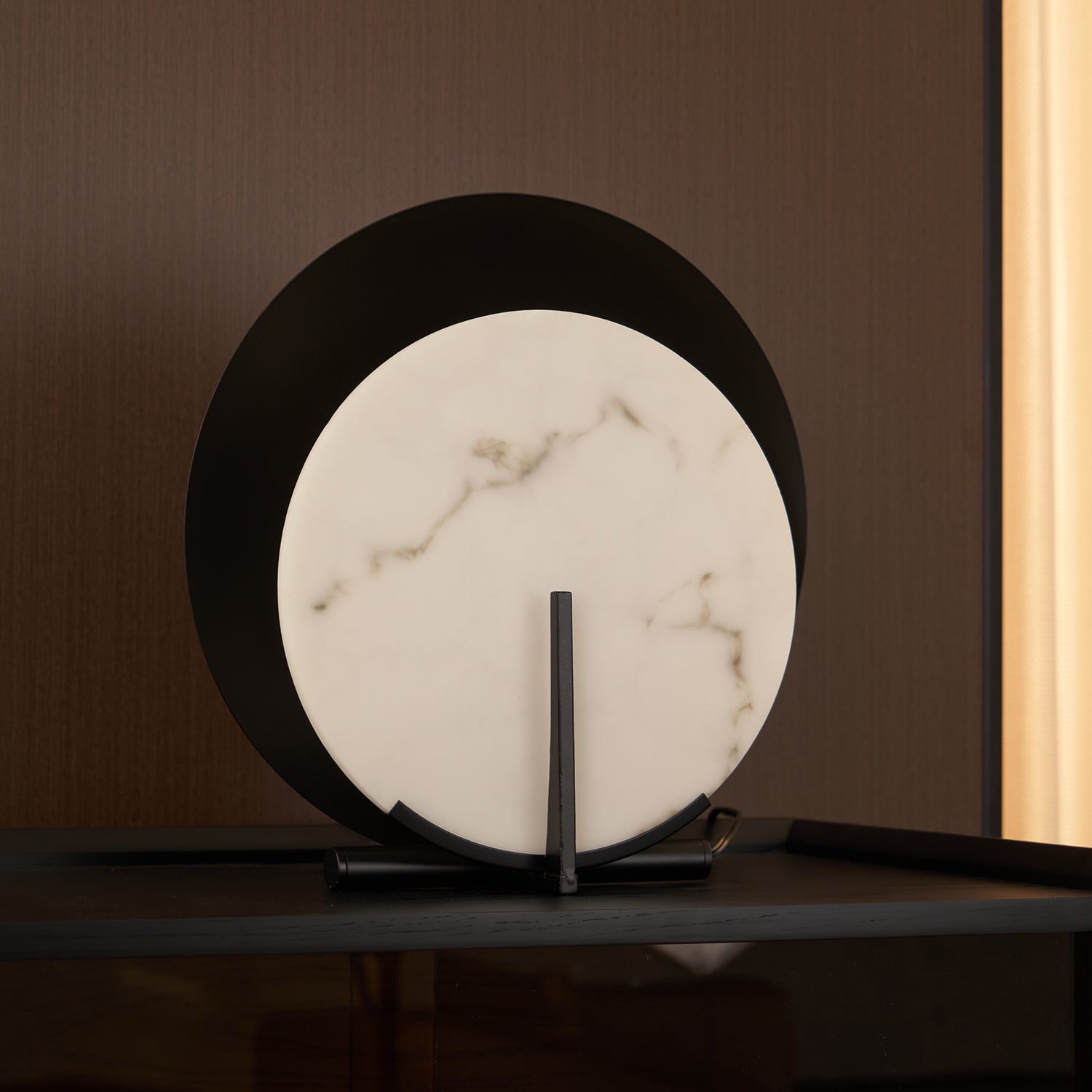 Zorinisra Half Moon Alabaster Table Lamp - Letslighting