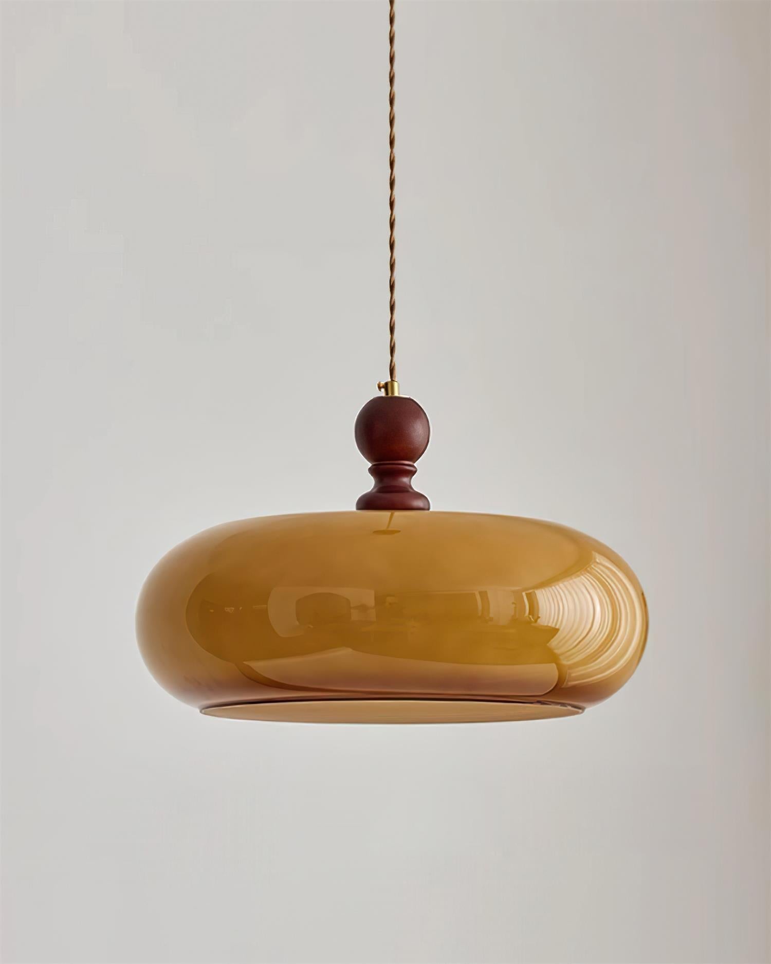 Eldom Amber Glass Shade Pendant Light - Letslighting