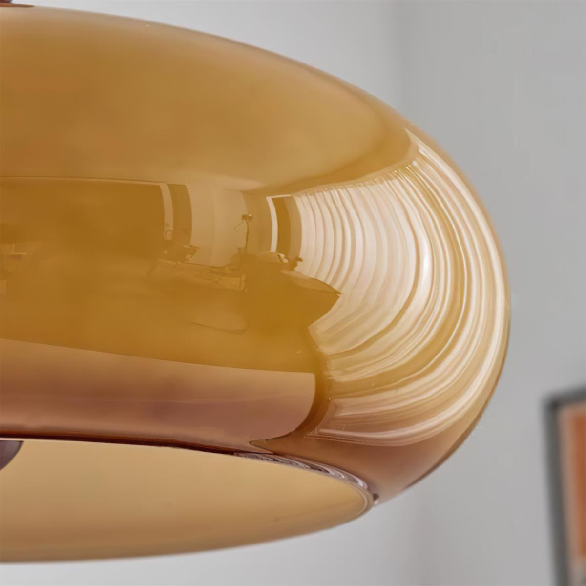 Eldom Amber Glass Shade Pendant Light - Letslighting