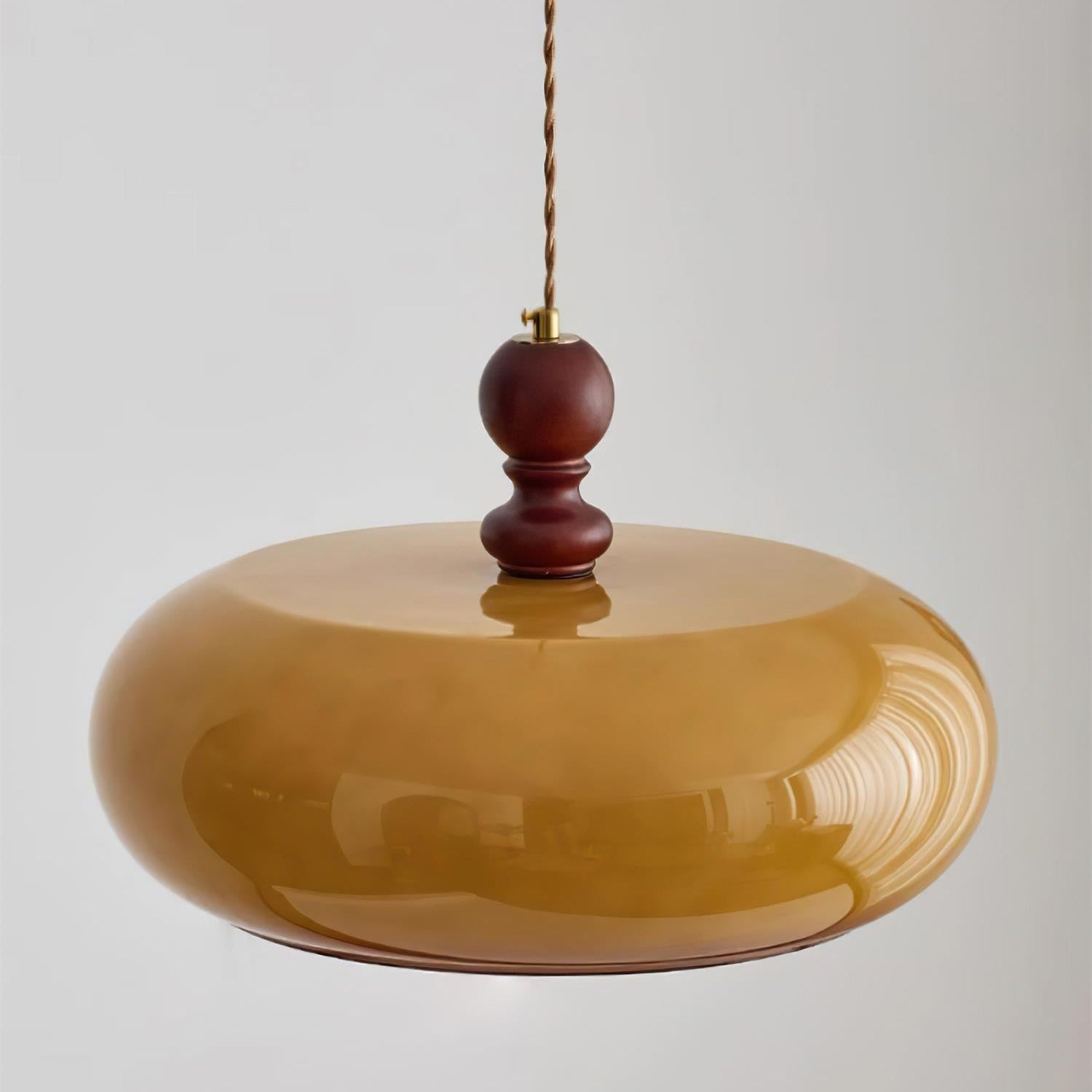 Eldom Amber Glass Shade Pendant Light - Letslighting