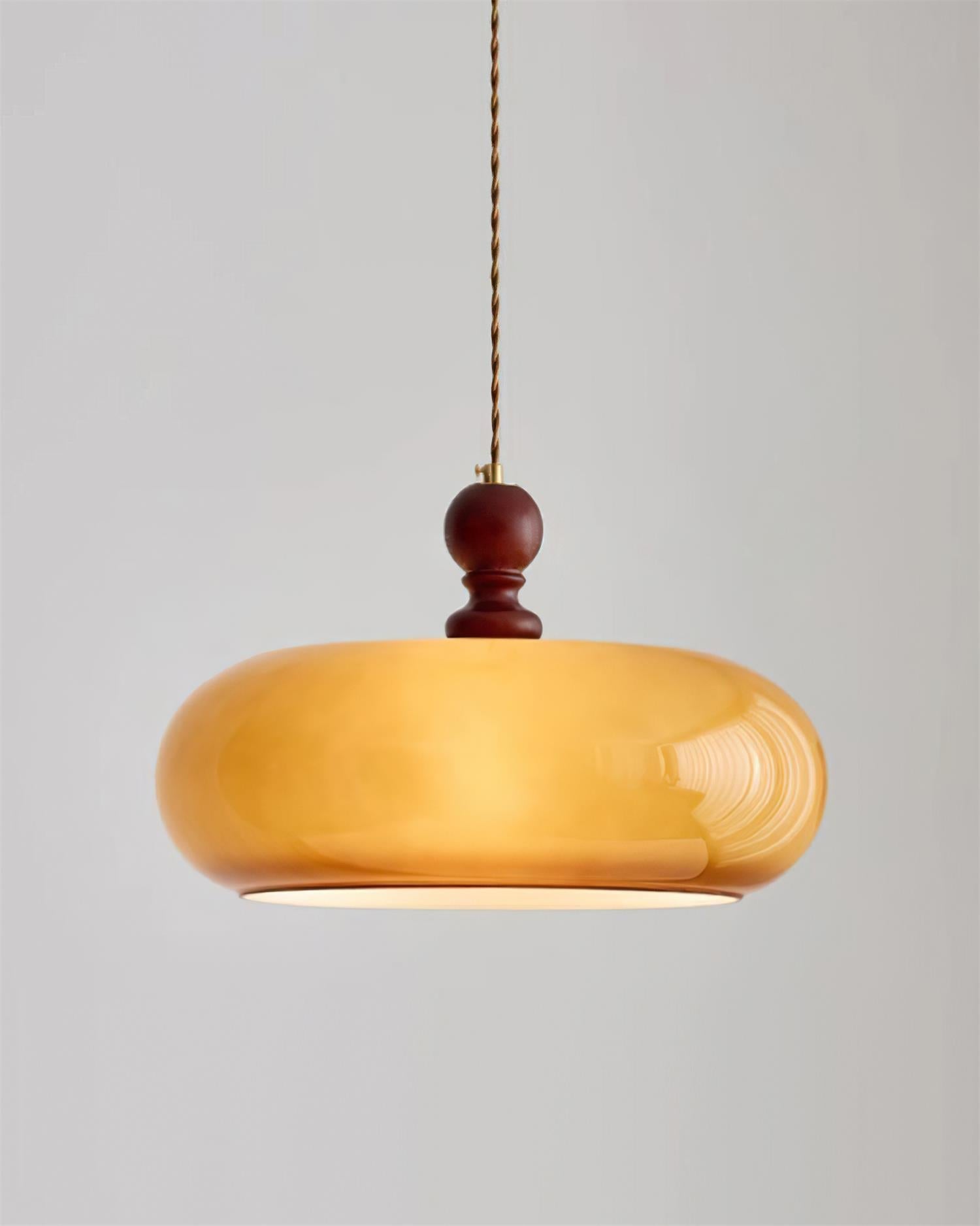 Eldom Amber Glass Shade Pendant Light - Letslighting