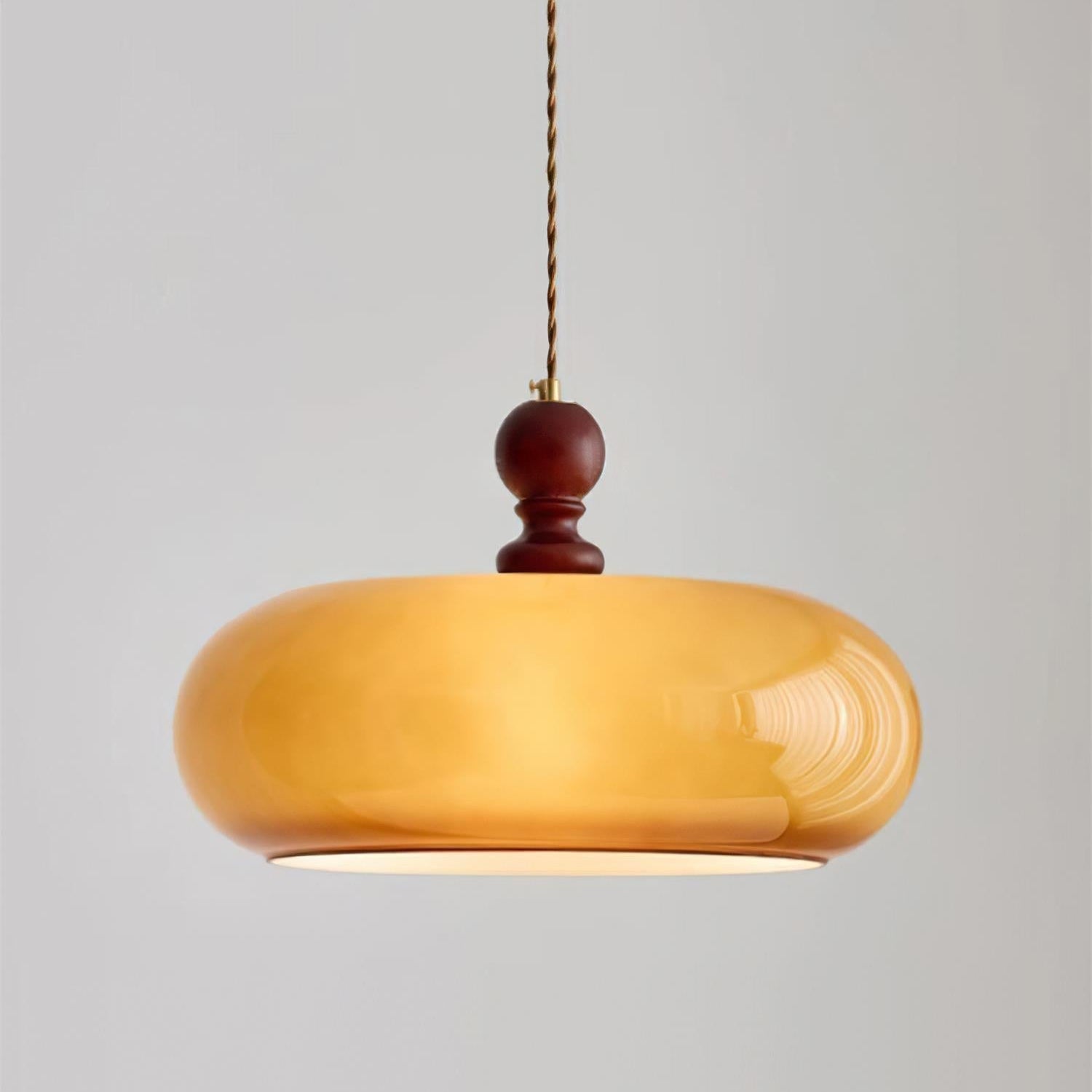 Eldom Amber Glass Shade Pendant Light - Letslighting