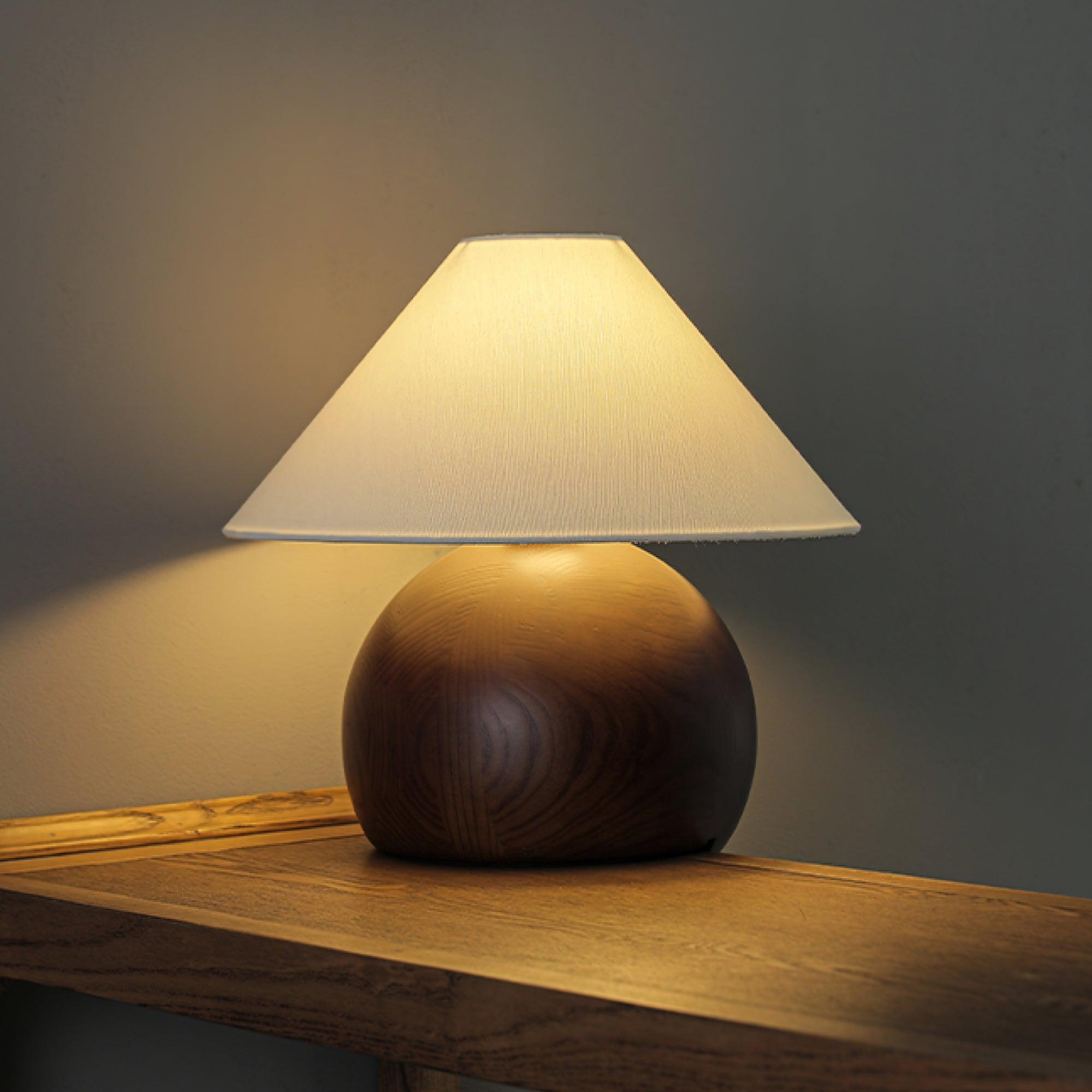Halise Wood Organic Table Lamp - Letslighting
