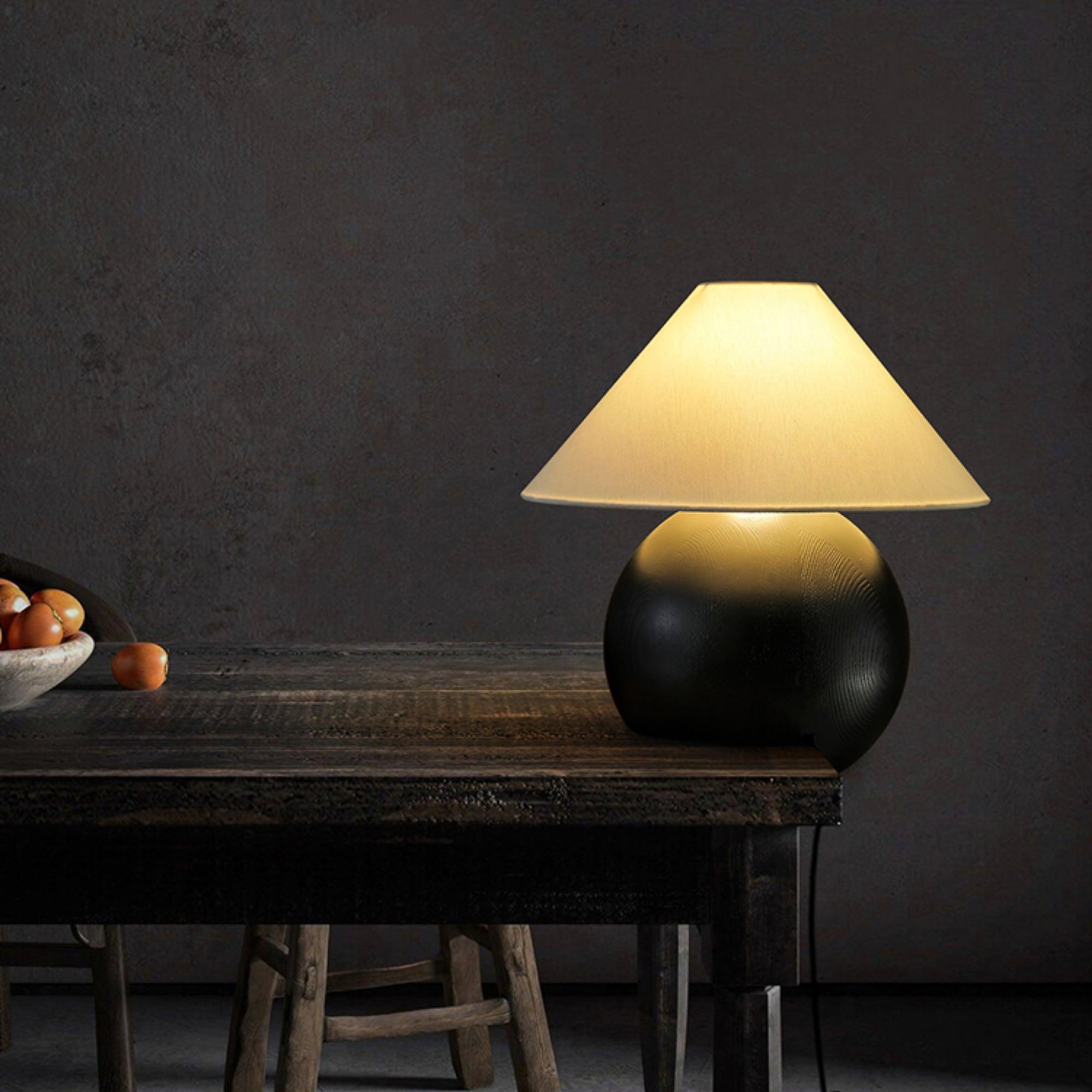 Halise Wood Organic Table Lamp - Letslighting