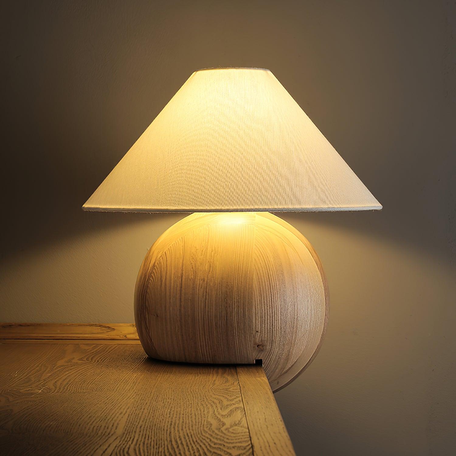 Halise Wood Organic Table Lamp - Letslighting