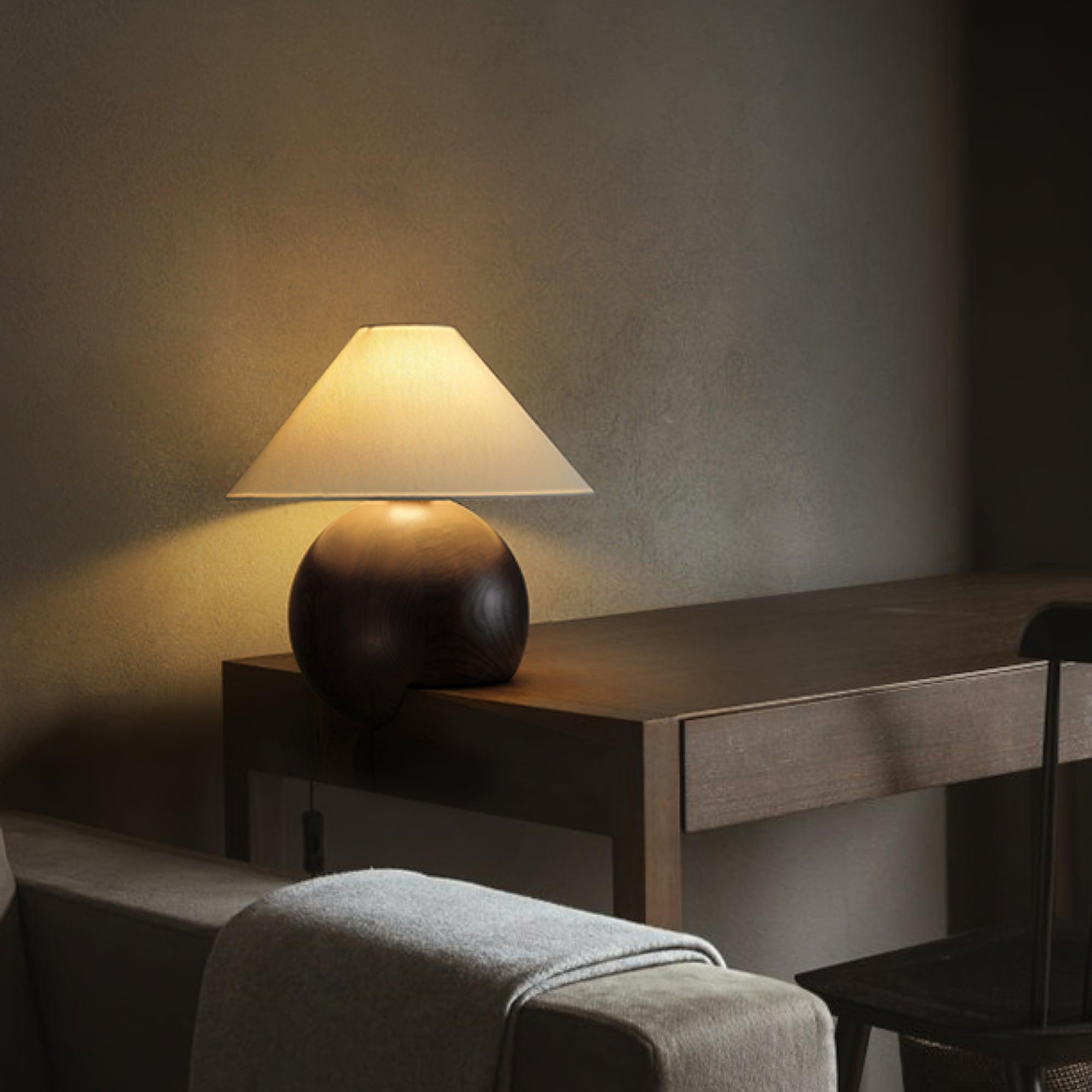 Halise Wood Organic Table Lamp - Letslighting