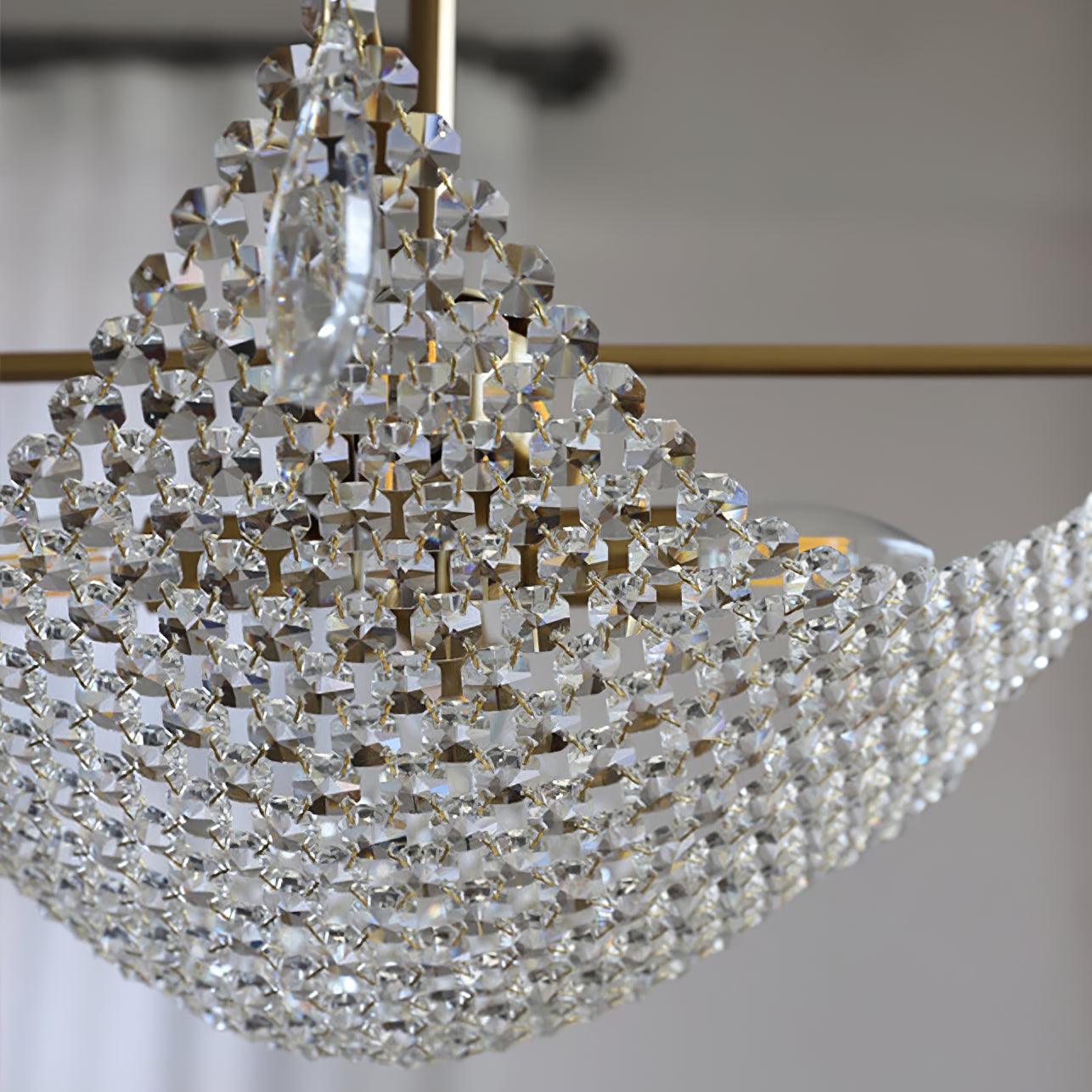 Lustra Chandelier with Crystal Strands and Crystal - Letslighting