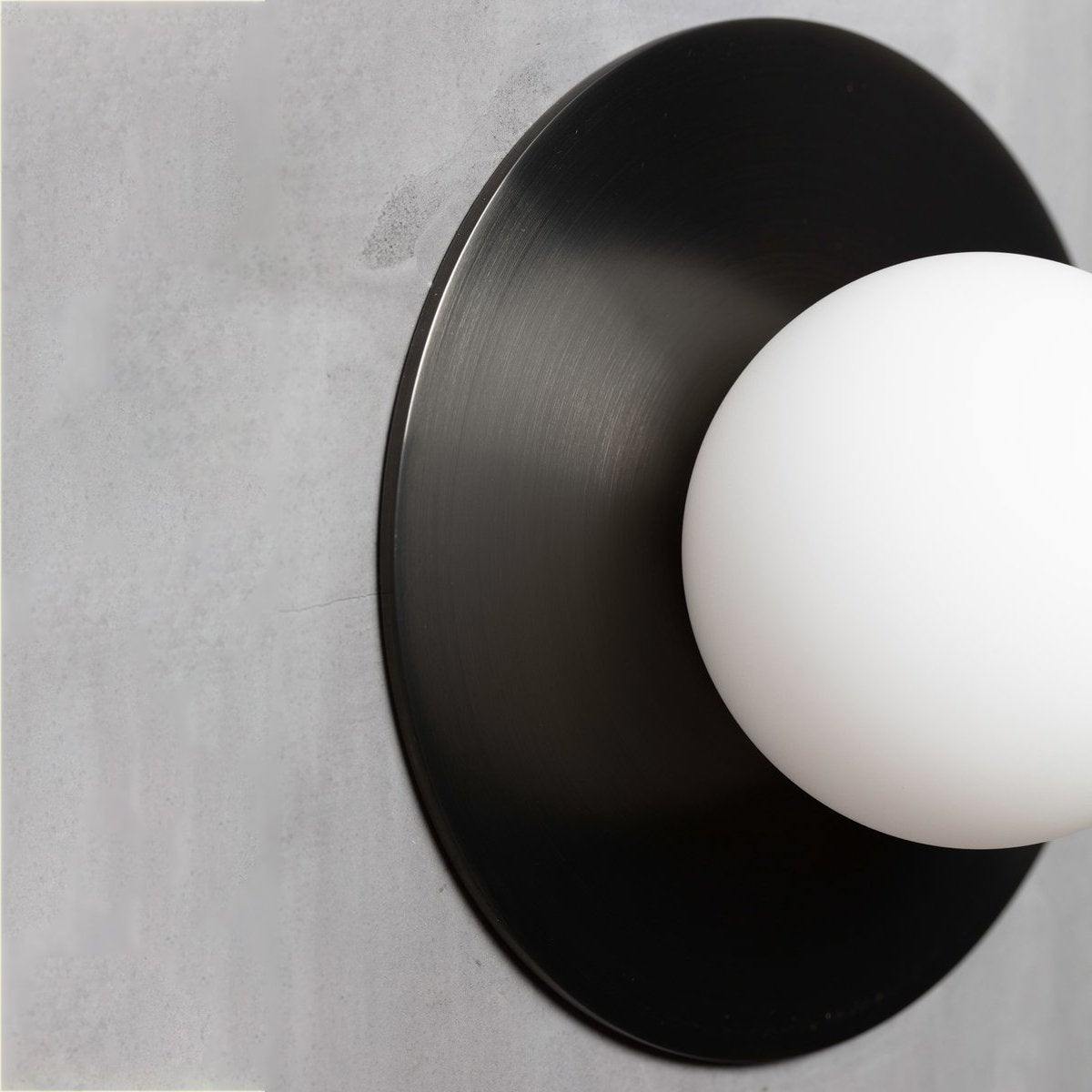 Haze Modern Minimalist Round Glass Wall Lamp - Letslighting