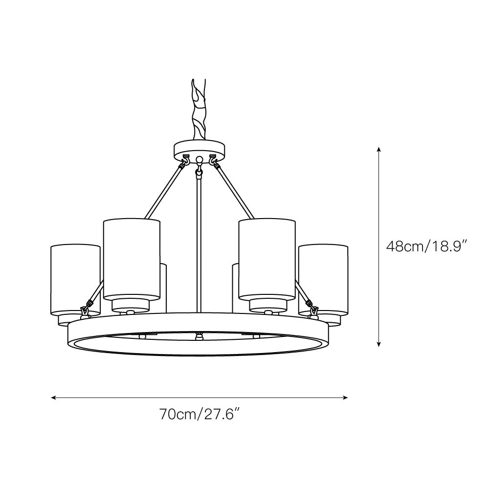 Illume Postmodern Luxury Brass Glass Chandelier - Letslighting