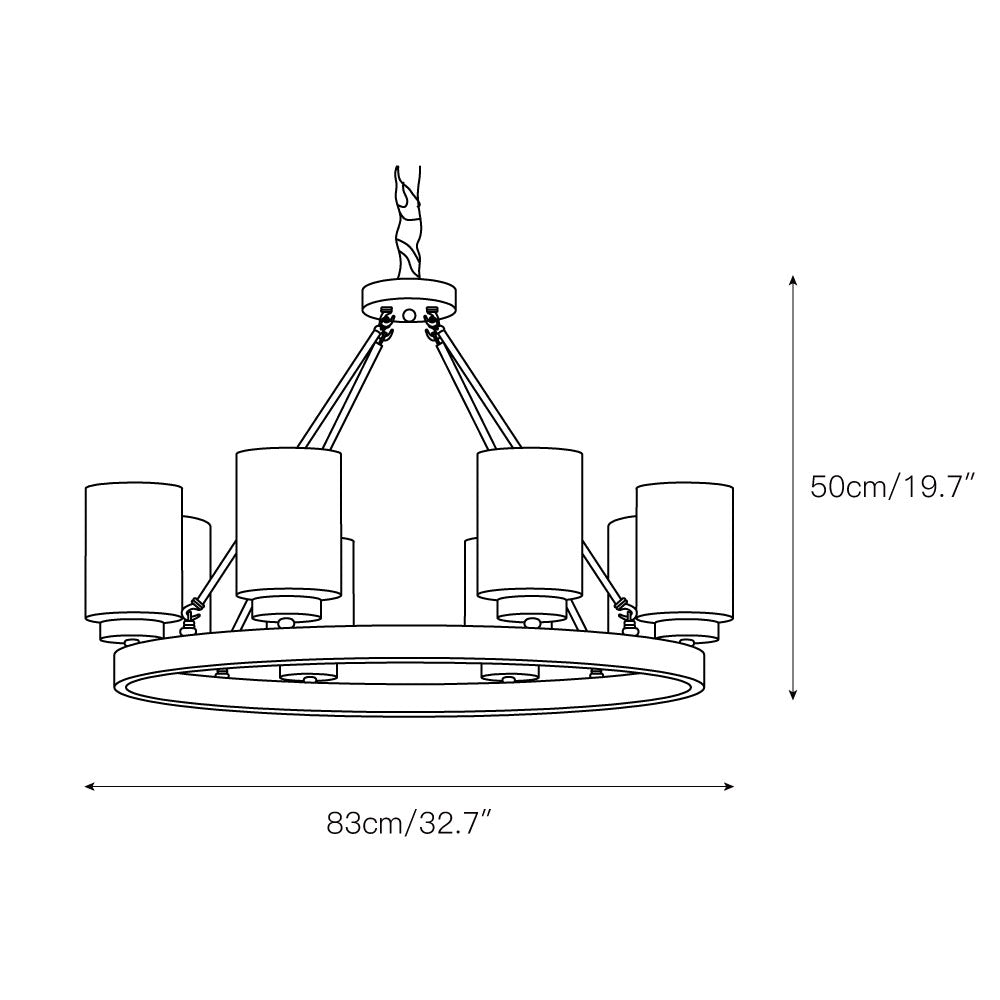 Illume Postmodern Luxury Brass Glass Chandelier - Letslighting