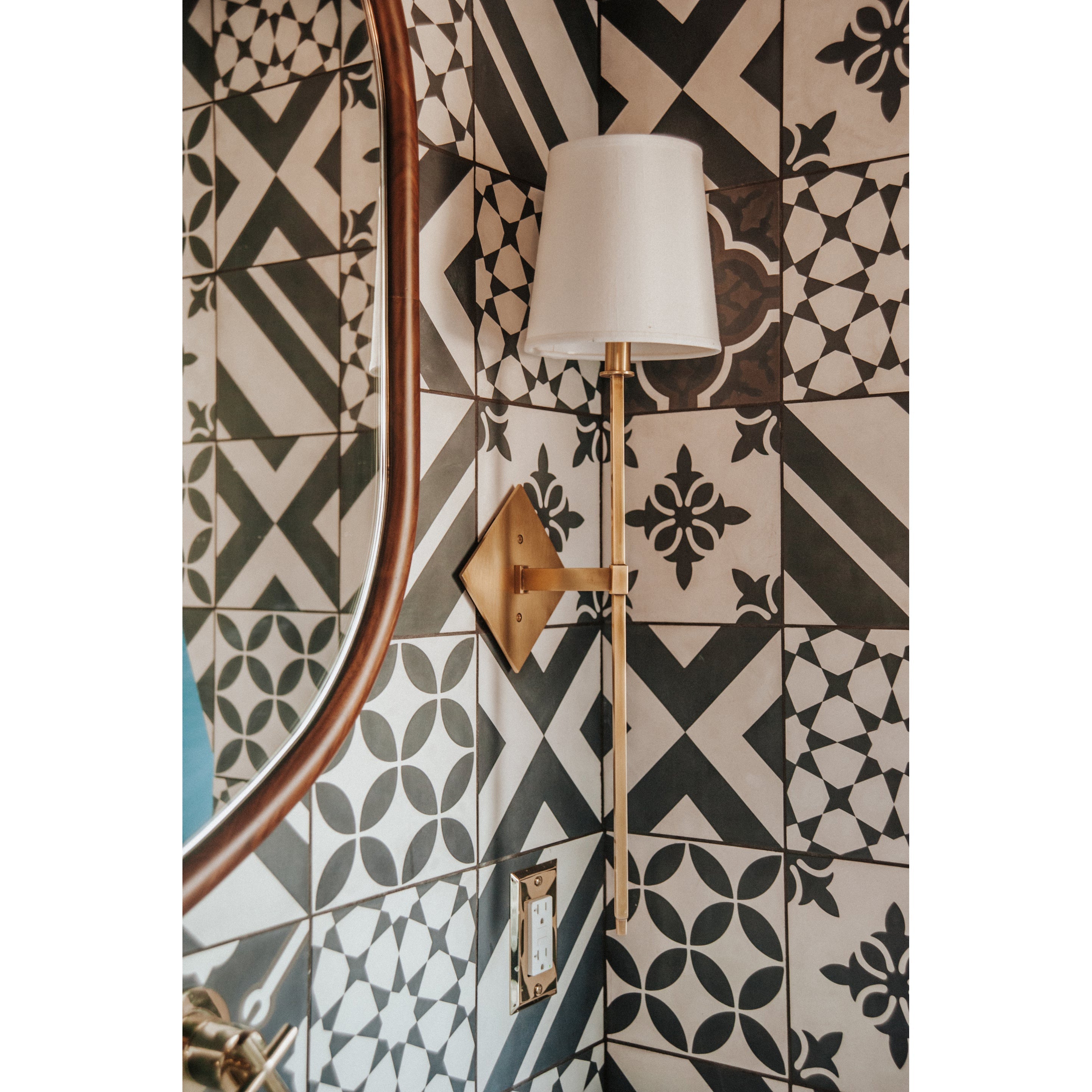 Kismet Modern Minimalist Brass Fabric Wall Lamp - Letslighting