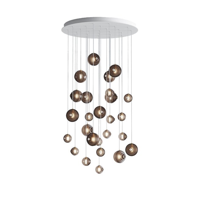 Cascade Modern Metal & Glass Chandelier
