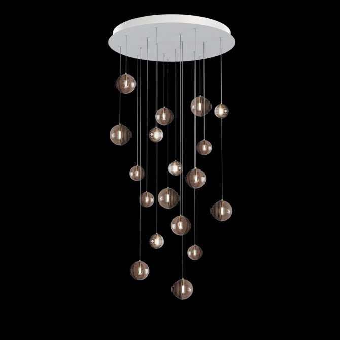 Cascade Modern Metal & Glass Chandelier