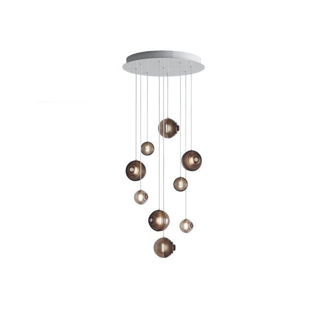 Cascade Modern Metal & Glass Chandelier
