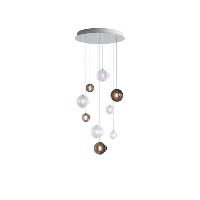Cascade Modern Metal & Glass Chandelier