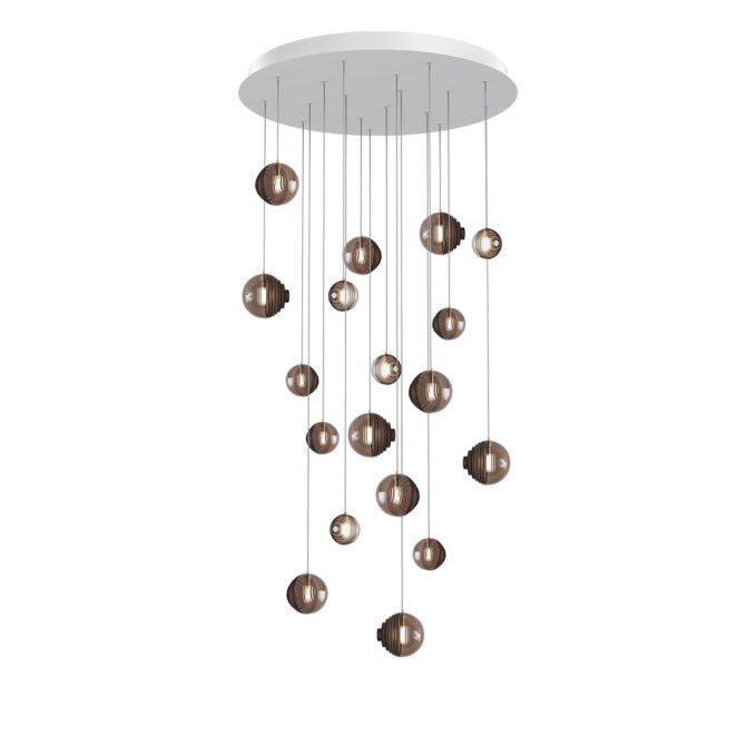 Cascade Modern Metal & Glass Chandelier