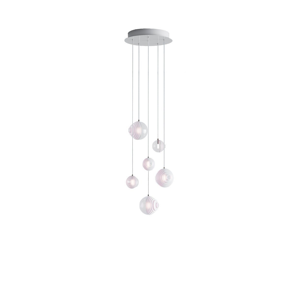 Cascade Modern Metal & Glass Chandelier