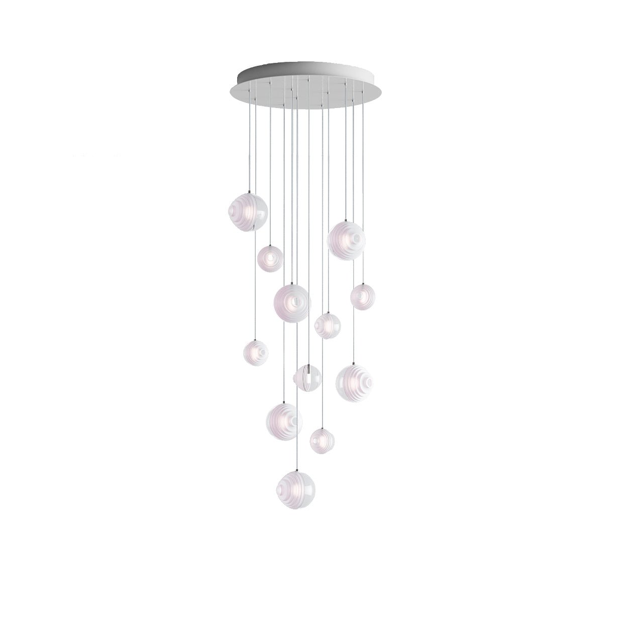 Cascade Modern Metal & Glass Chandelier