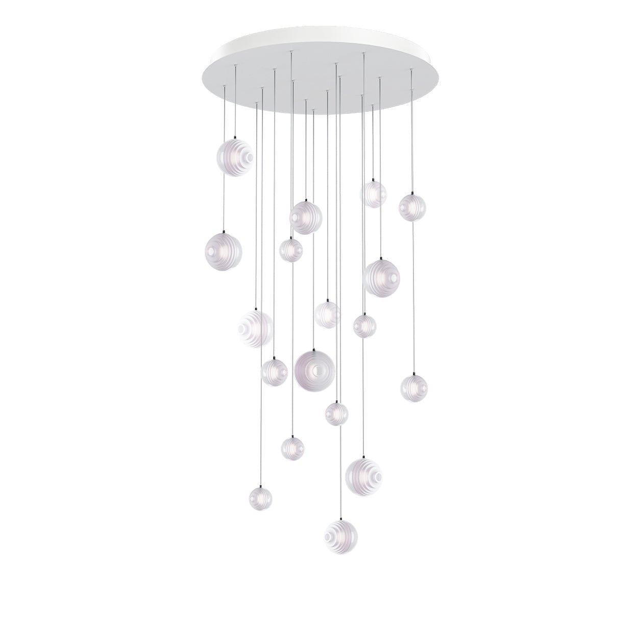 Cascade Modern Metal & Glass Chandelier