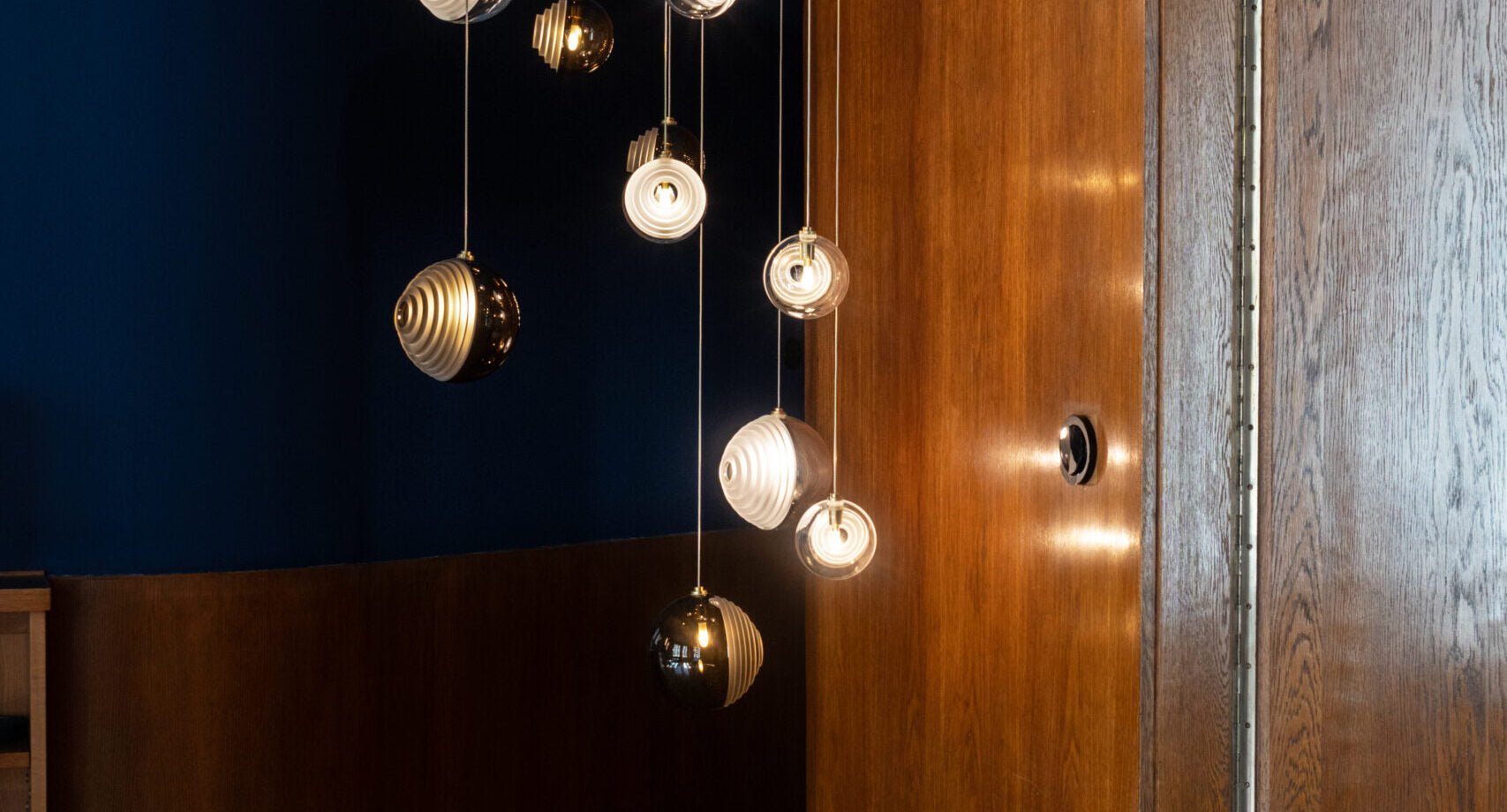 Cascade Modern Metal & Glass Chandelier