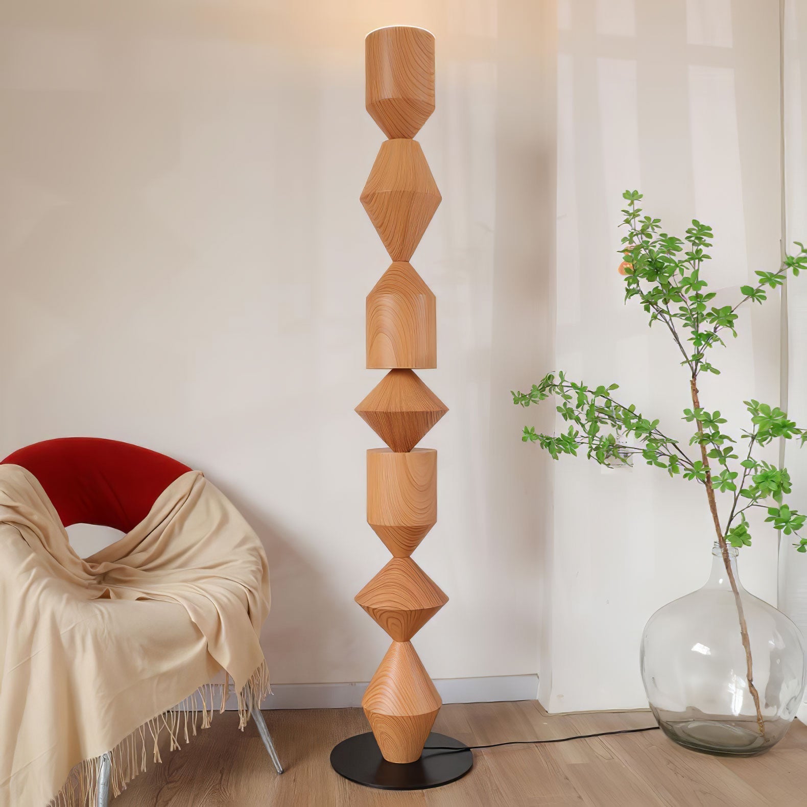 Everett Minimalist Wood Floor Lamp - Letslighting