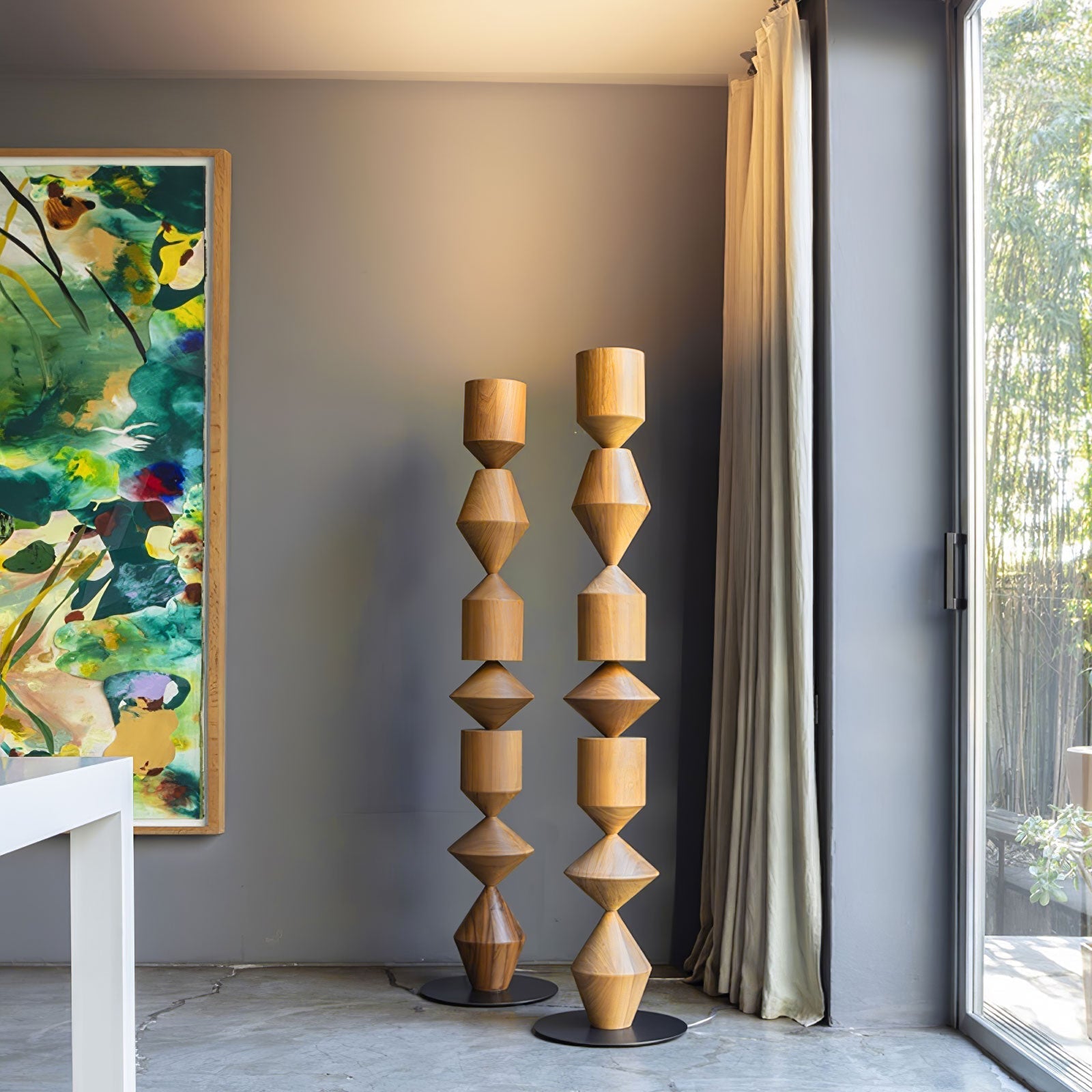 Everett Minimalist Wood Floor Lamp - Letslighting