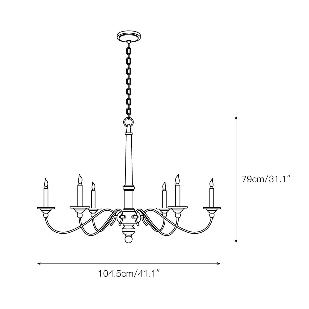 Zoliria Postmodern Luxury Old White Chandelier - Letslighting