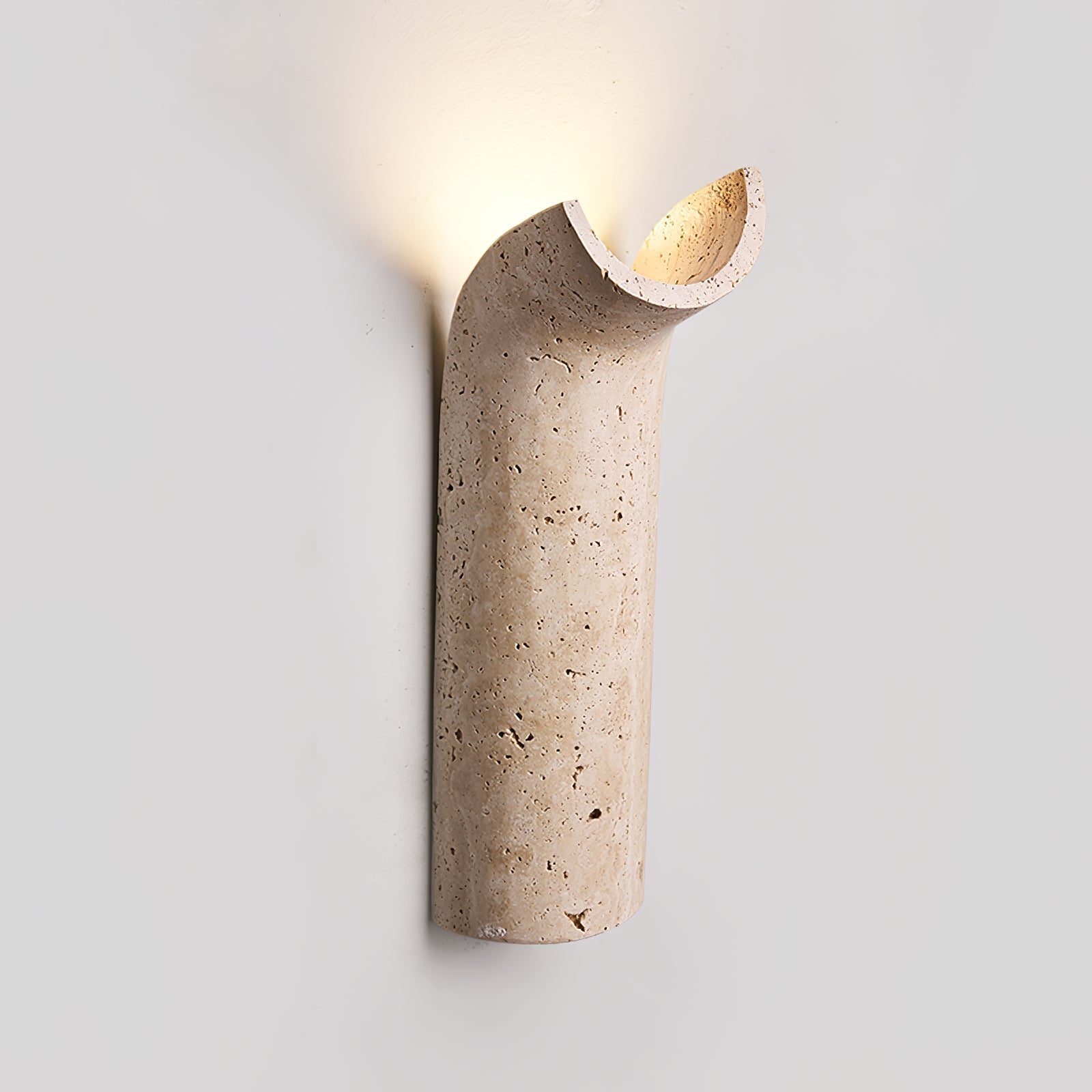 Lycoris Travertine Tapered Wall Light