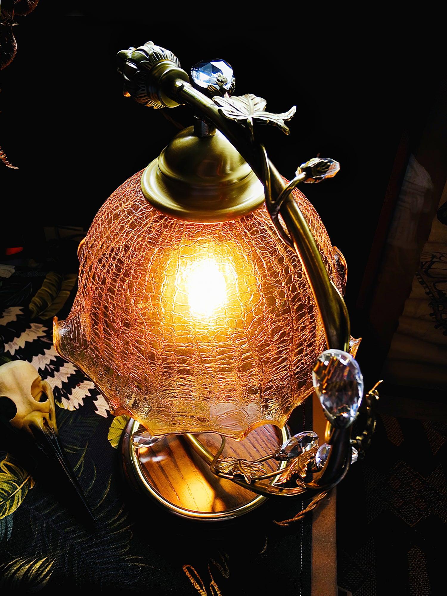 Flarce Brass Wood Table Lamp - Letslighting