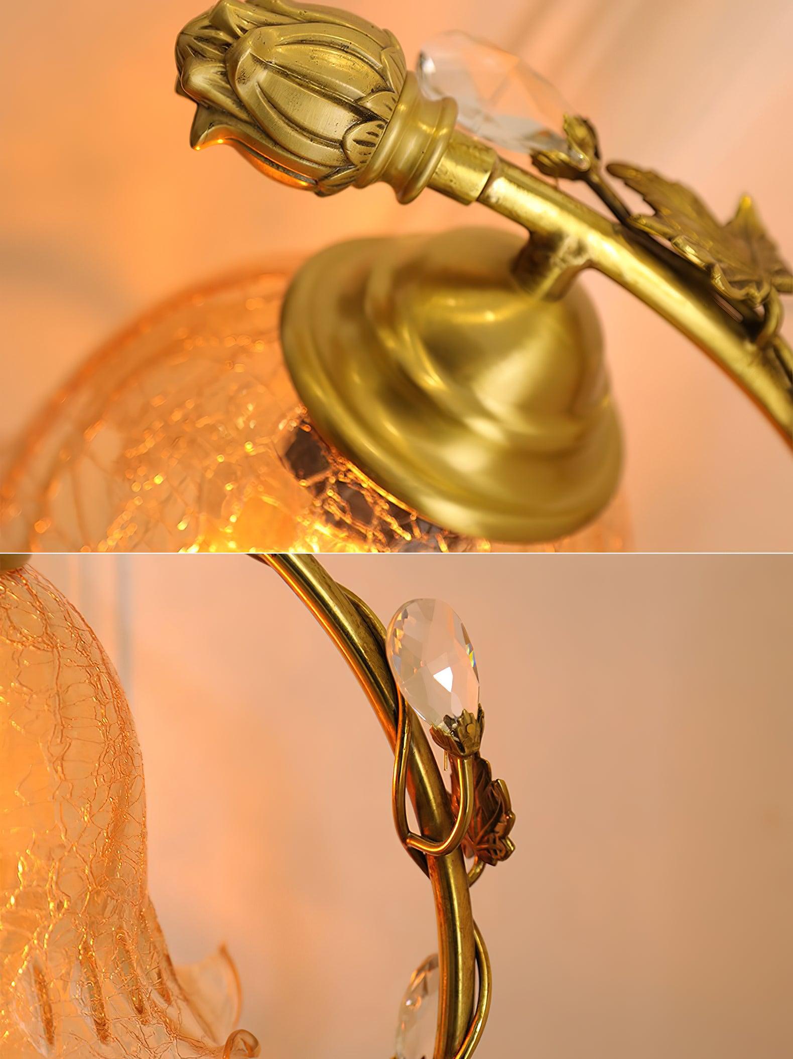 Flarce Brass Wood Table Lamp - Letslighting