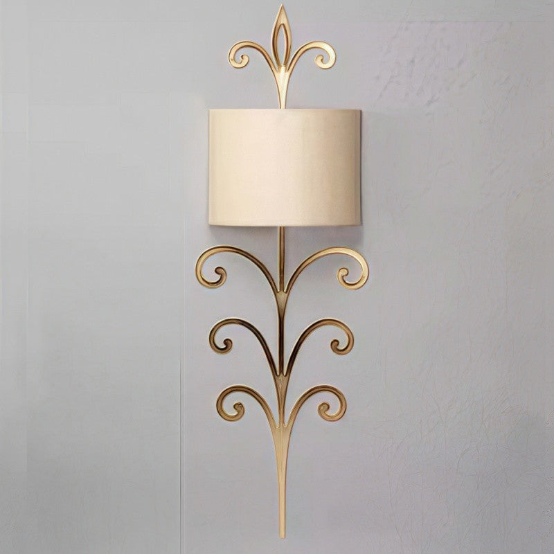 Pulse Unique Premium Brass Fabric Wall Lamp - Letslighting