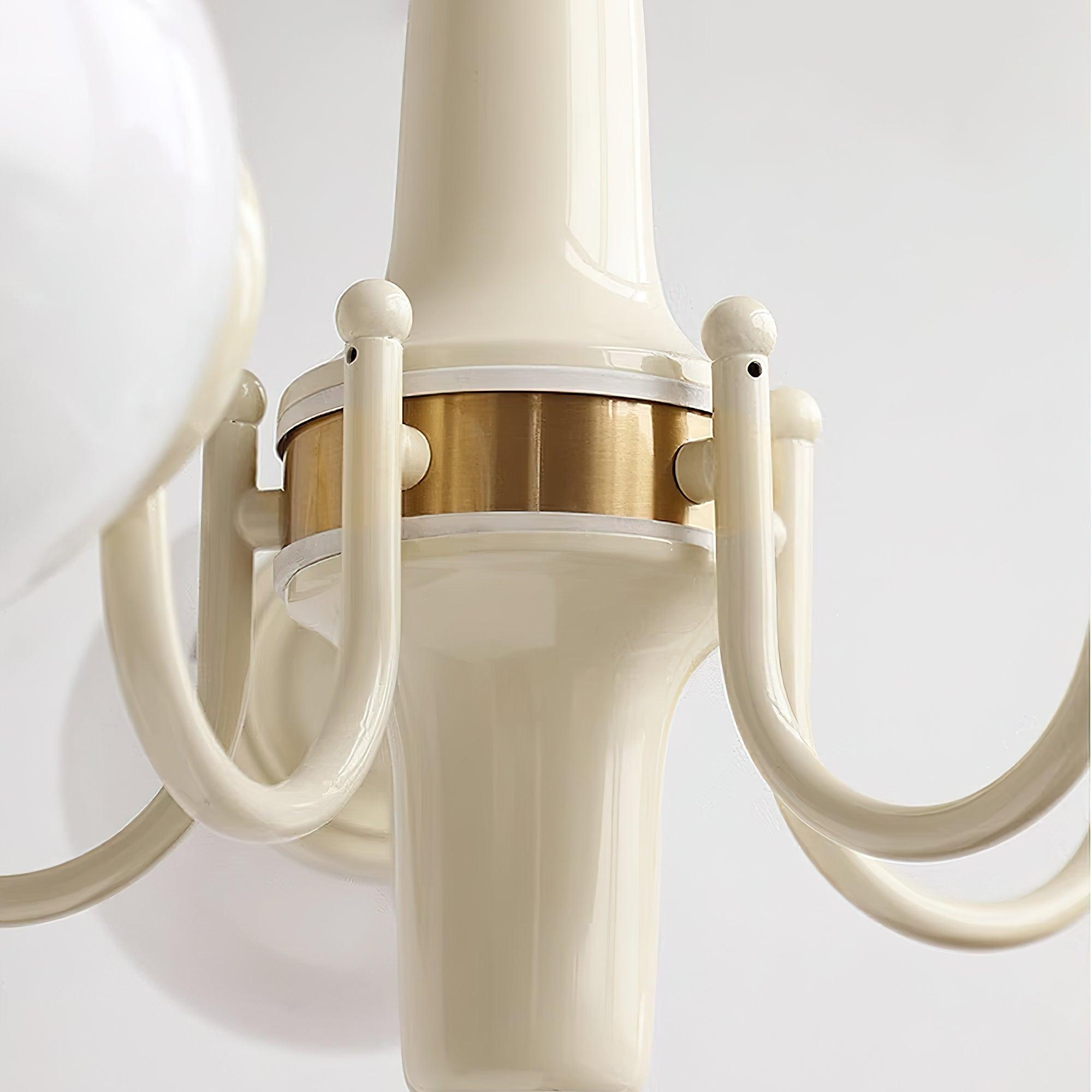 Lustra Chandelier Globe Cream Modern - Letslighting