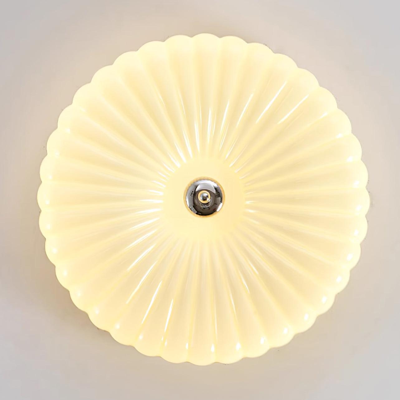 Mivone Cream Glass Flush Mount Ceiling Light - Letslighting
