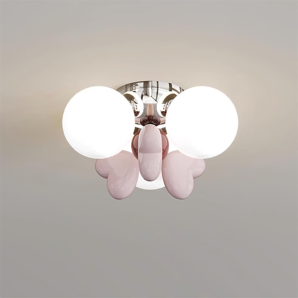Nica Ceiling Lamp Cream Globe Cluster Modern Bedroom - Letslighting