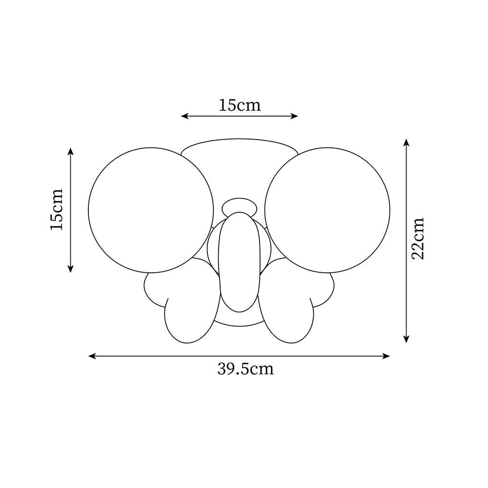 Nica Ceiling Lamp Cream Globe Cluster Modern Bedroom - Letslighting