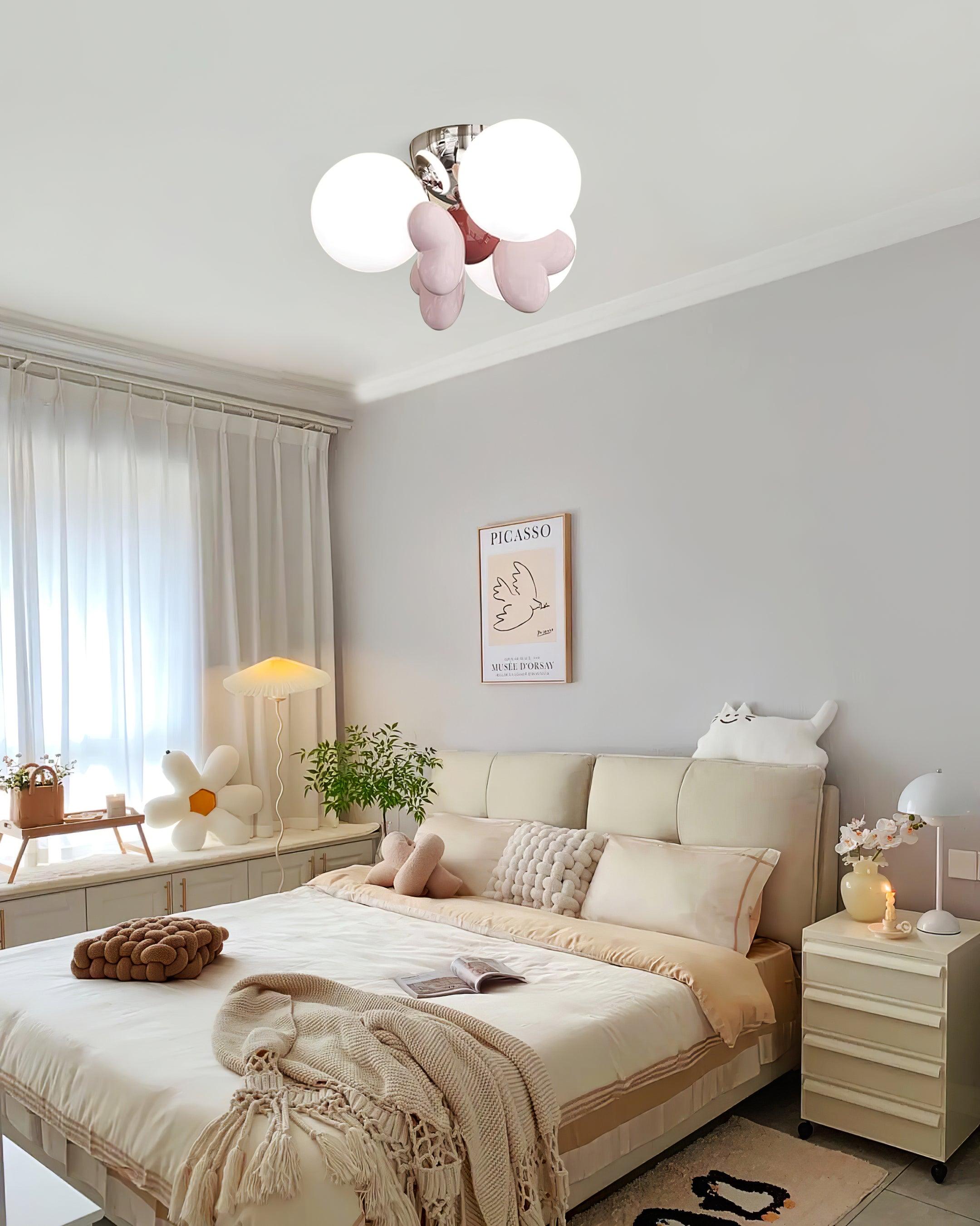 Nica Ceiling Light Cream Elegant Soft Glow - Letslighting