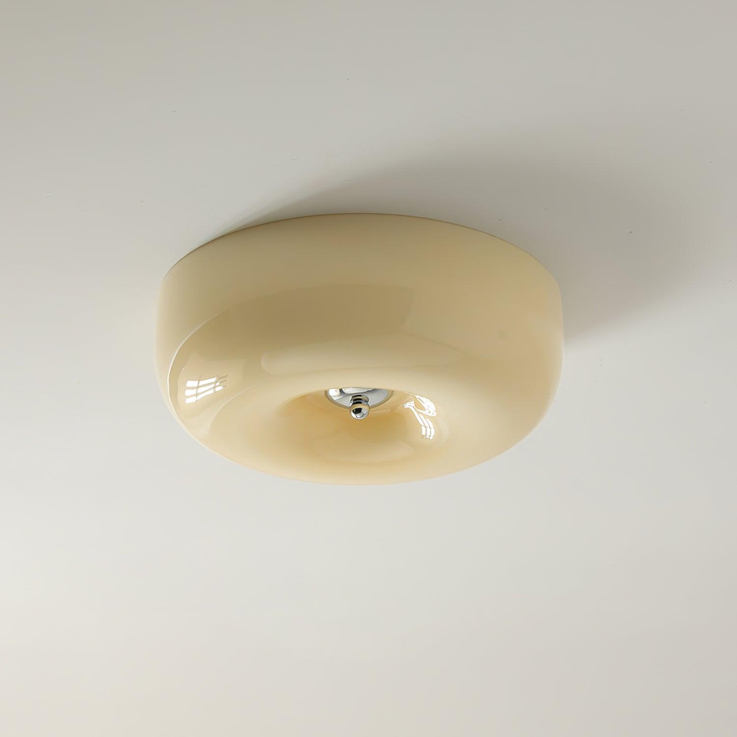 Solara Chandelier Cream Pudding with Blown Glass - Letslighting