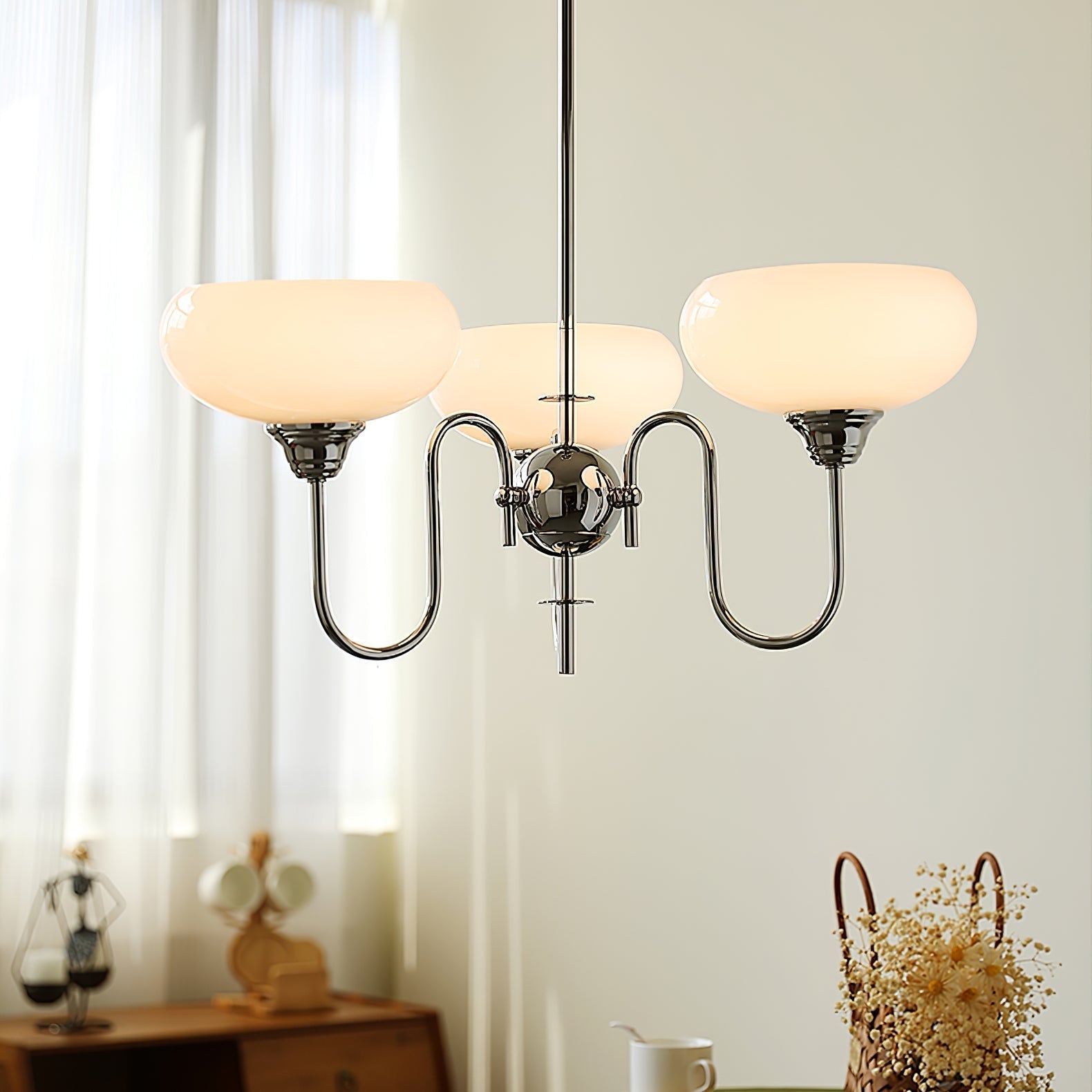 Valentina Modern Kitchen Island Bubble Globe Glass Chandelier - Letslighting