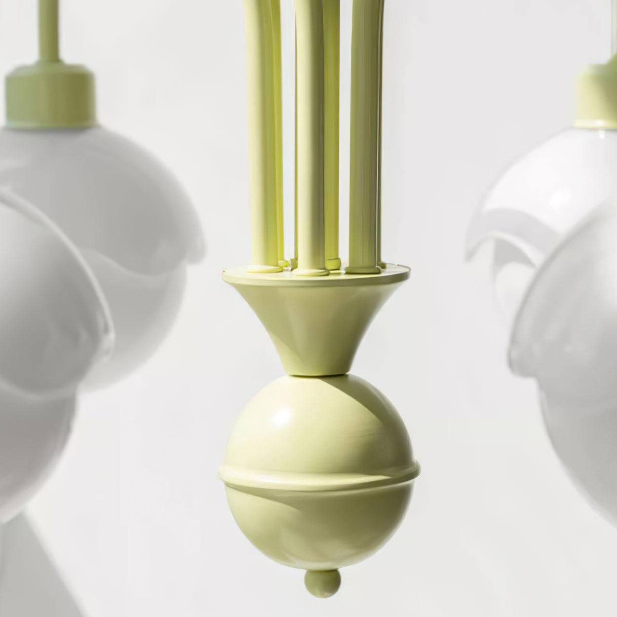 Lustra Chandelier Creamy Lychee Matcha Green Arm - Letslighting