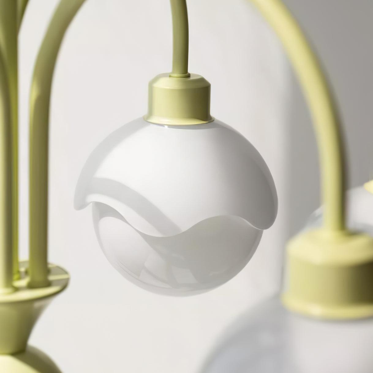 Lustra Chandelier Creamy Lychee Matcha Green Arm - Letslighting